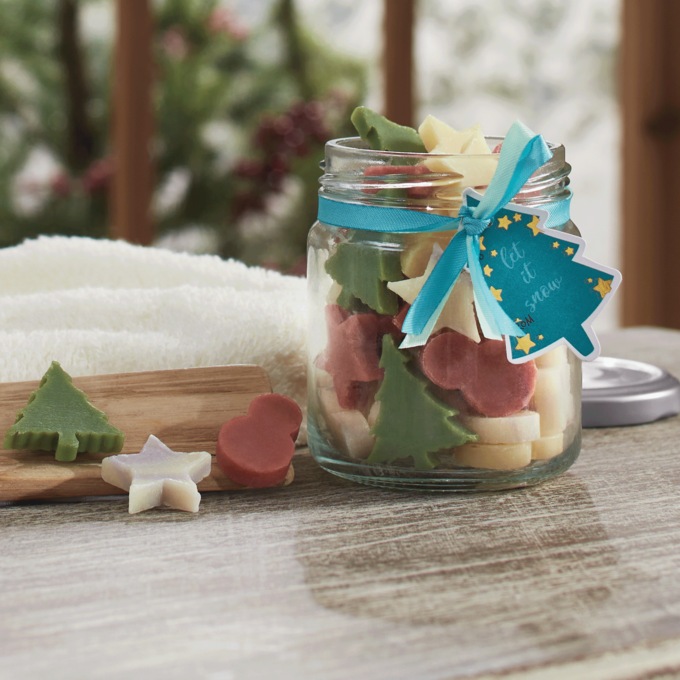 Xmas Mini Figural Soap In Jar, , large