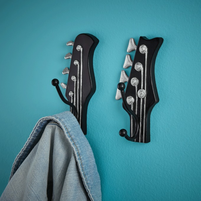 Set of 2 Guitar Wall Hooks, , large
