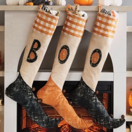 Set of 3 Halloween Treat Stockings - Witch, Mummy and Frankenstein, , large