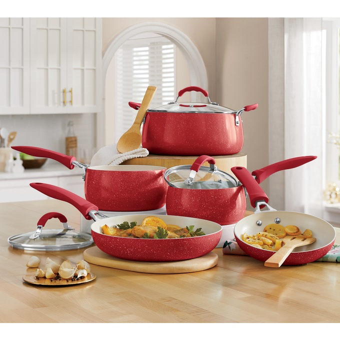 Pioneer Woman 10 Piece Pots and Pan Set 