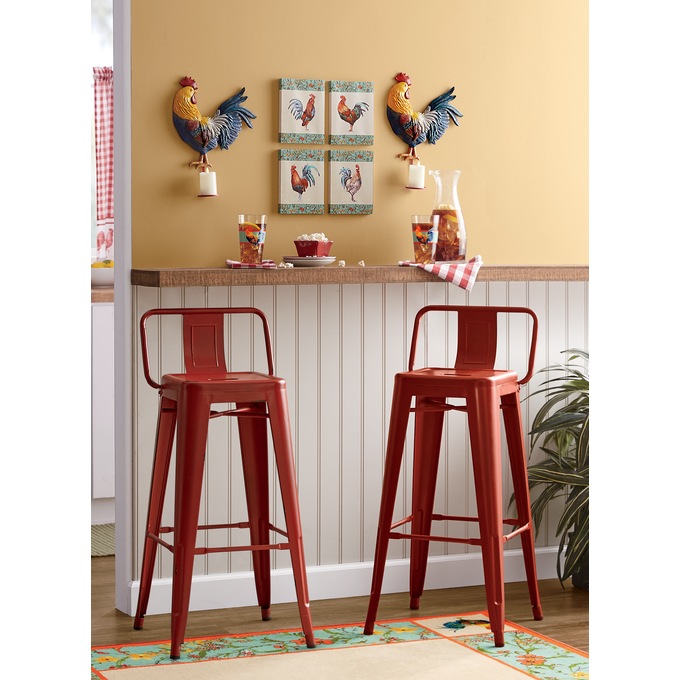 4-Piece Garden Rooster Canvas Set, , large