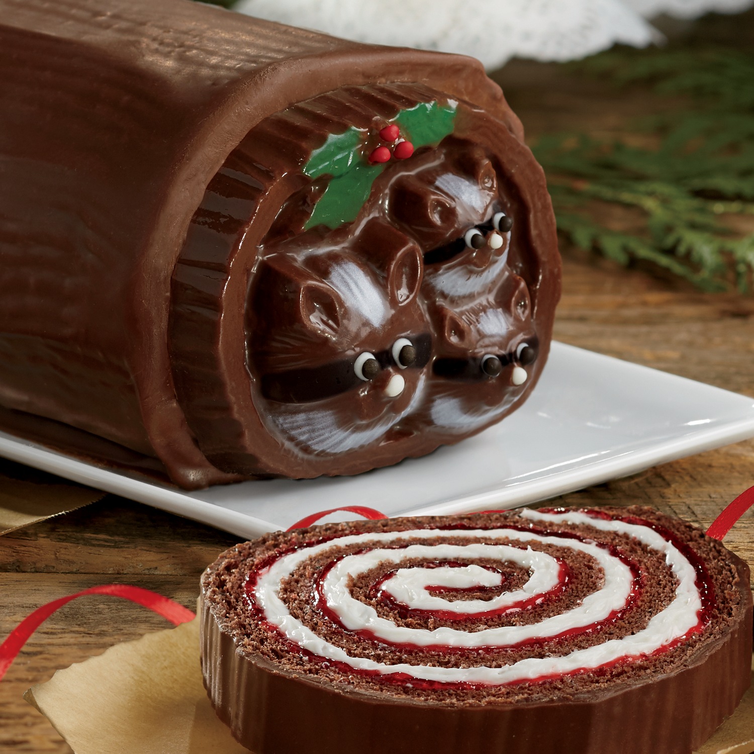 "Forest Friends" Log Swiss Colony