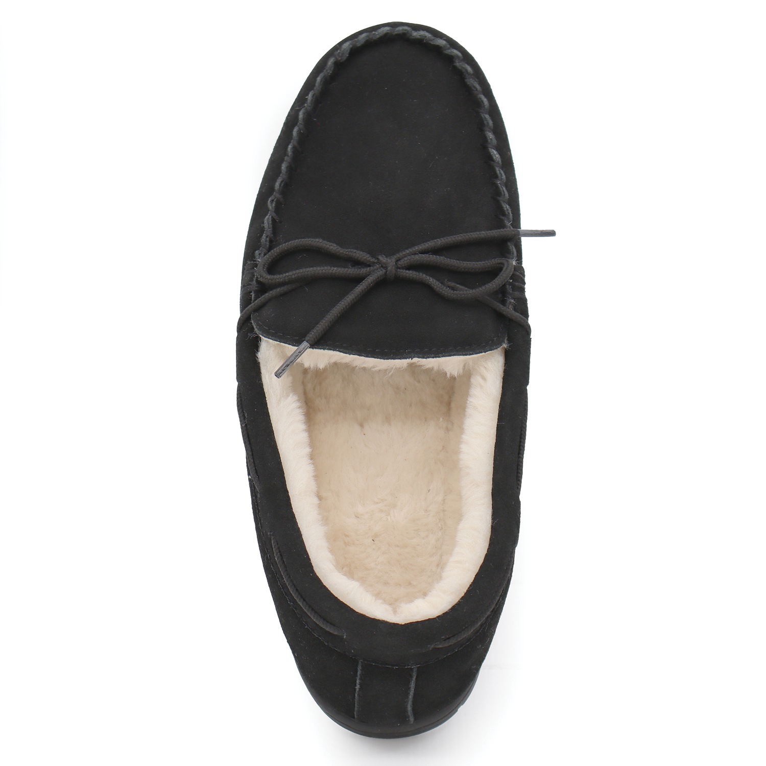 Men's Suede Moccasin with Faux-Fur Lining | Swiss Colony