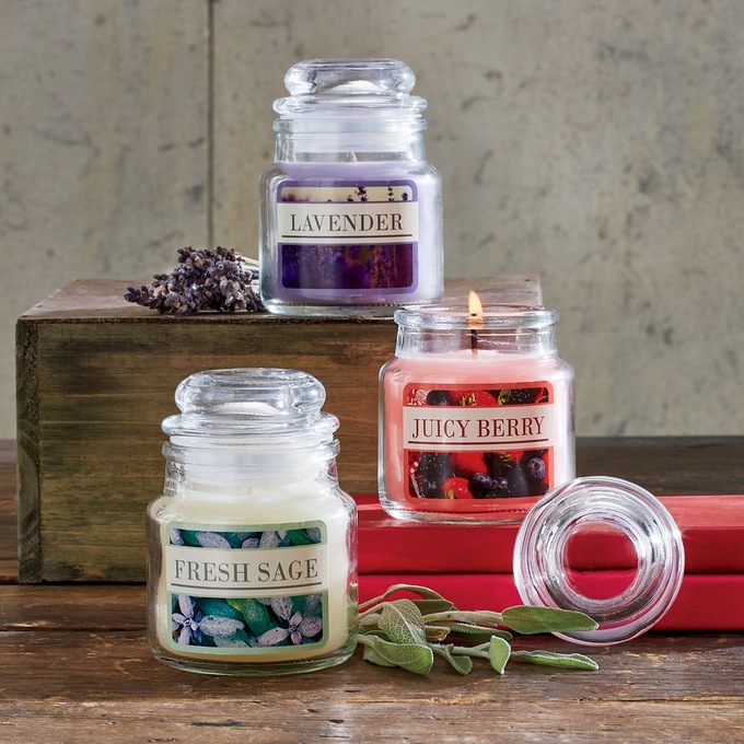 3-Piece Fresh Fragrance Small Jar Candle Set, , large