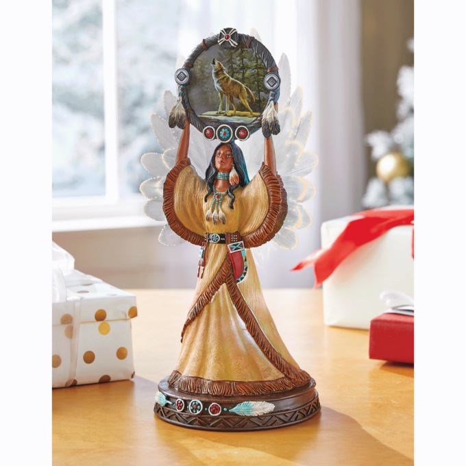 Lit Wolf Song Figurine, , large