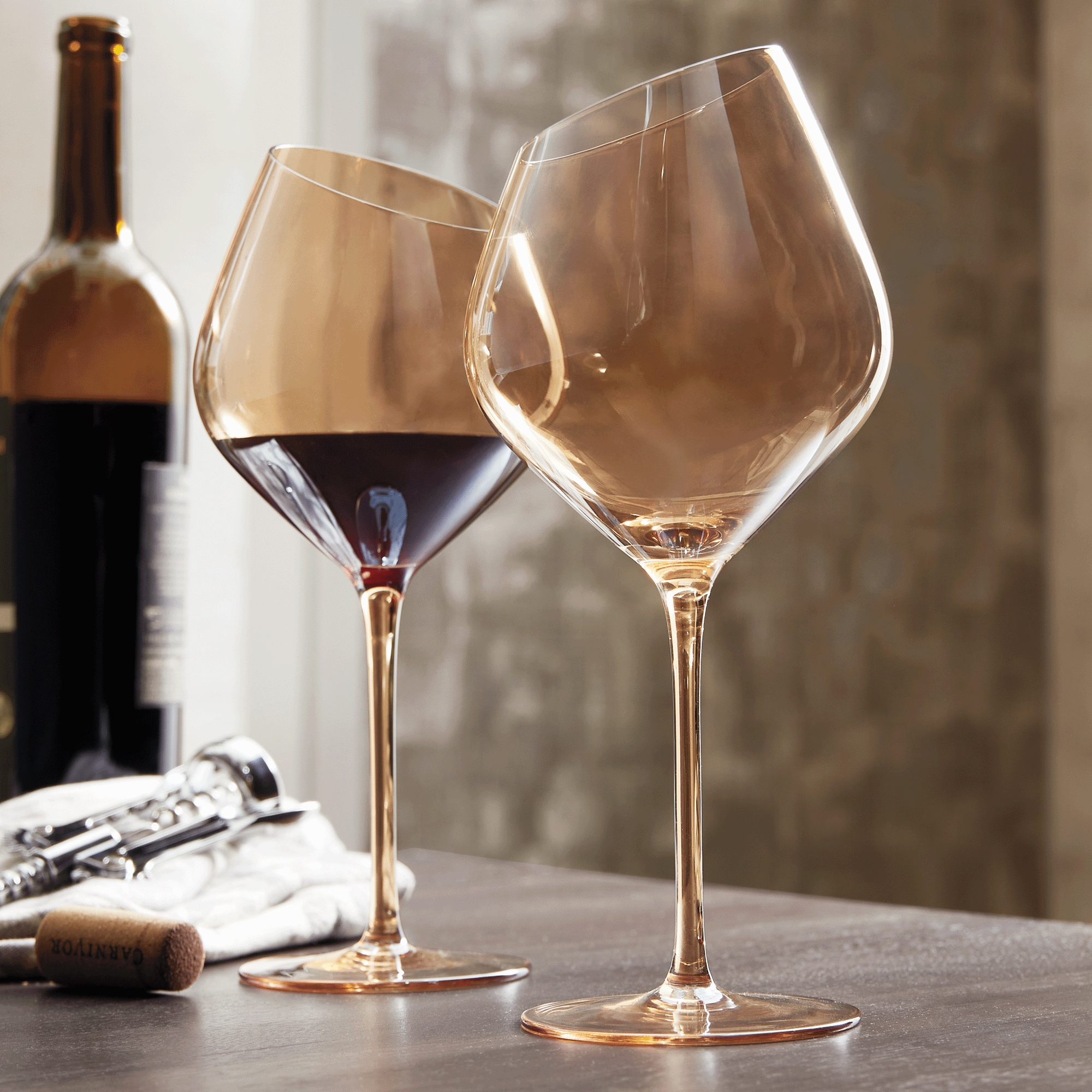 Jeanne Fitz Slant Set of 2 Wine Glasses | Swiss Colony