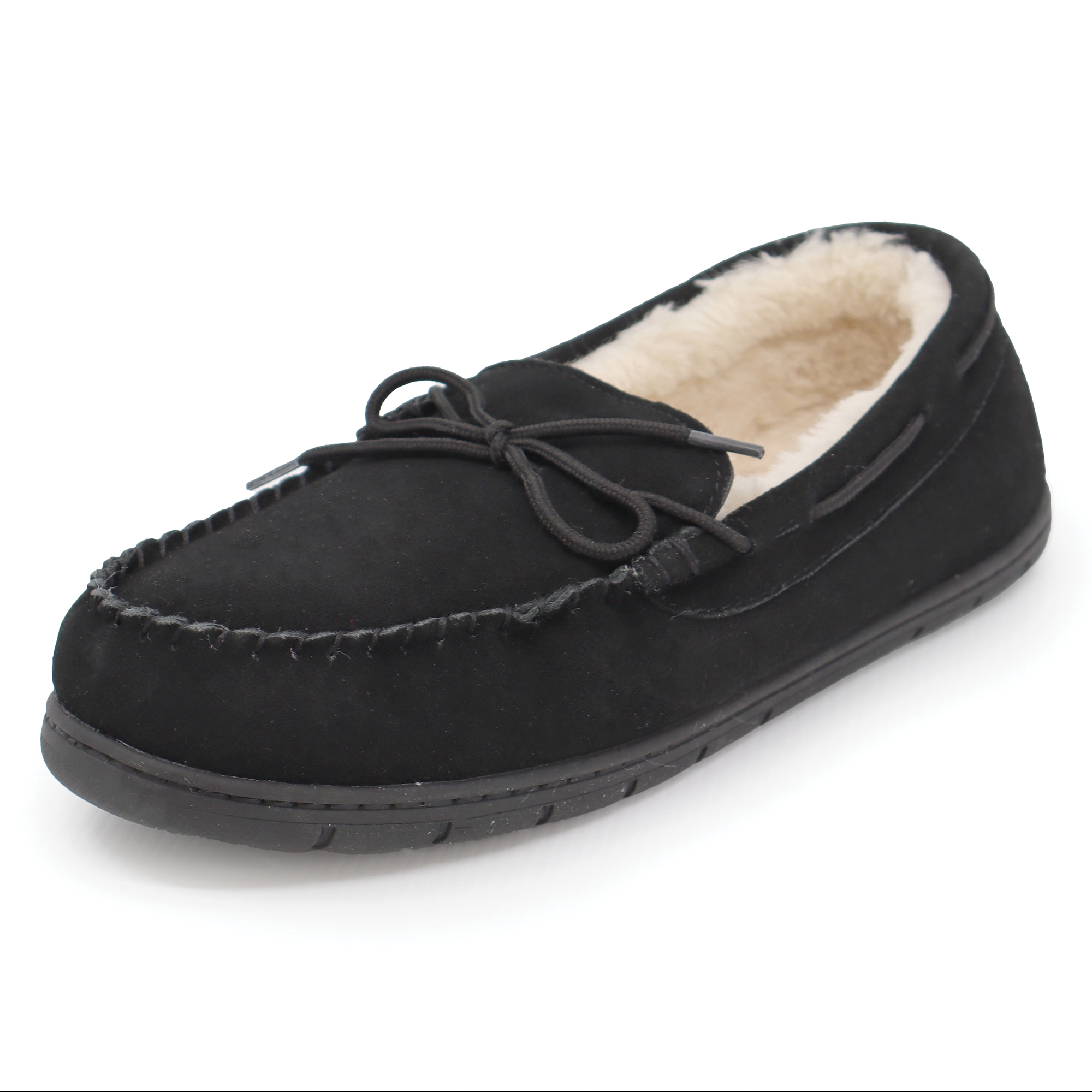 Men's Suede Moccasin with Faux-Fur Lining | Swiss Colony
